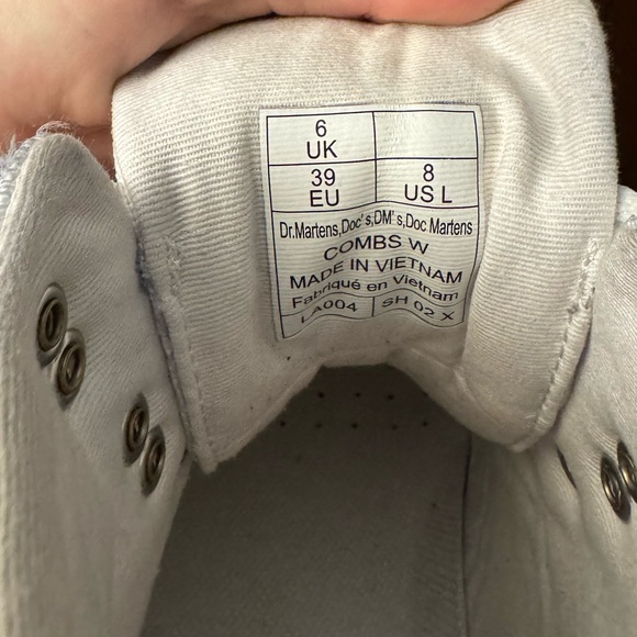 Dr. Martens White Canvas Combat Boots - Picture 5 of 16